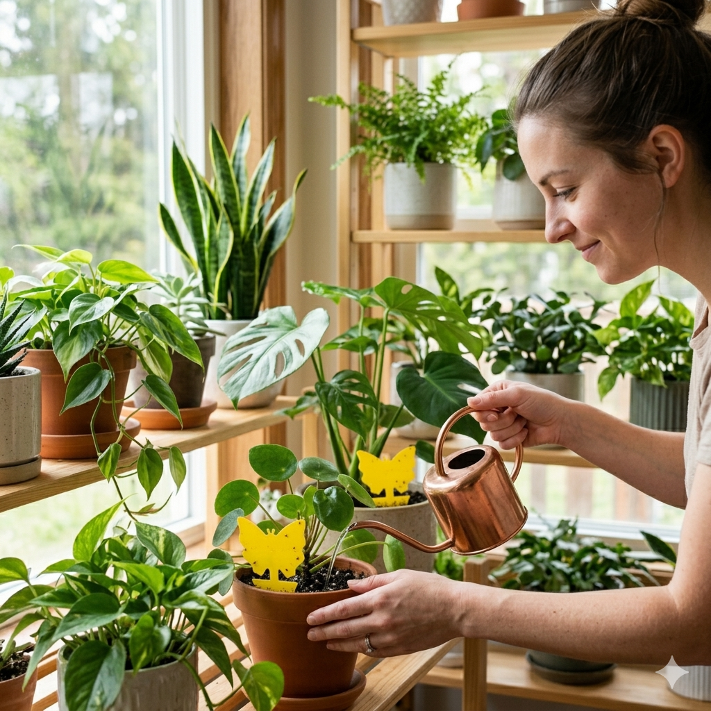 Non-Toxic Decorative Sticky Gnat Traps