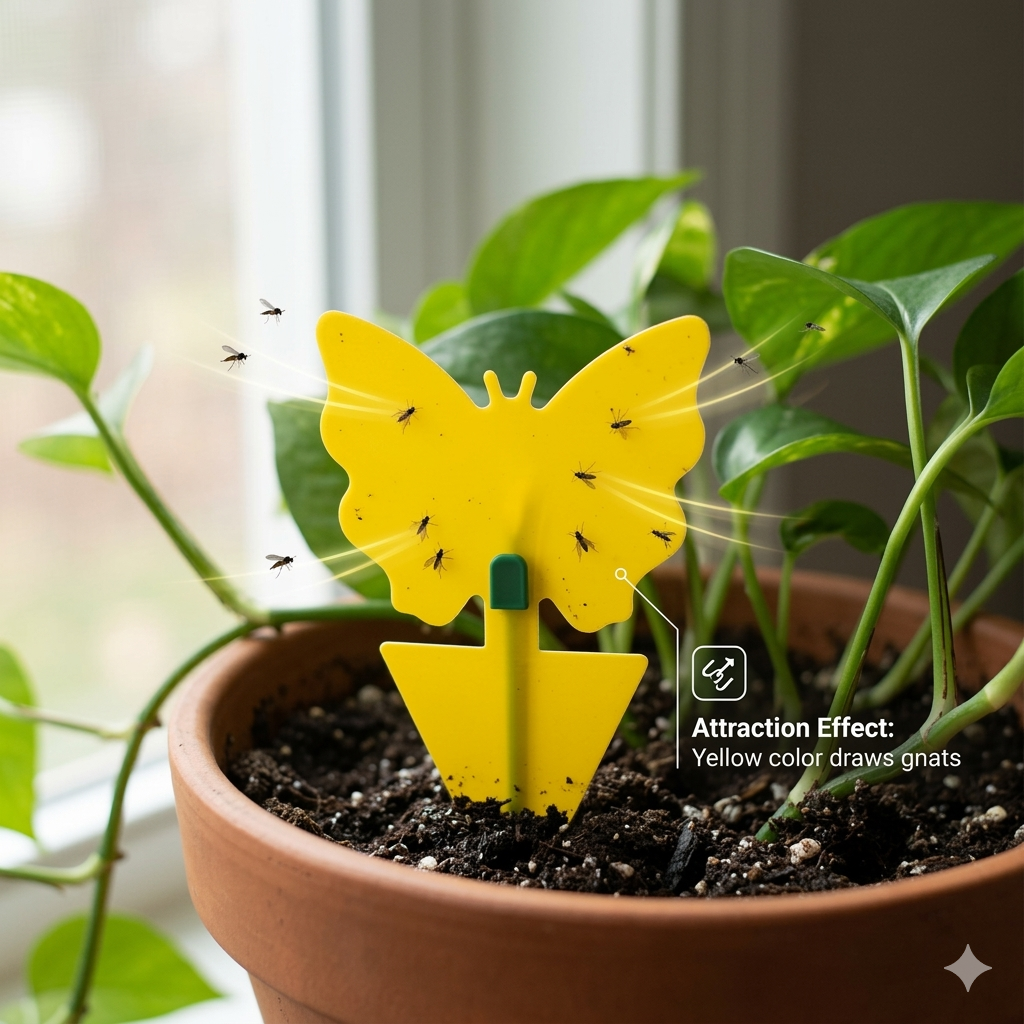 Non-Toxic Decorative Sticky Gnat Traps