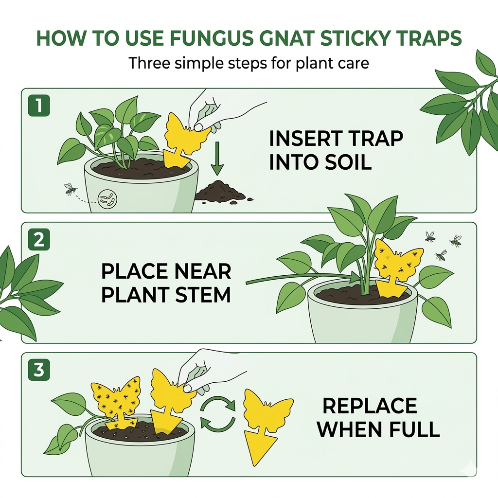 Non-Toxic Decorative Sticky Gnat Traps